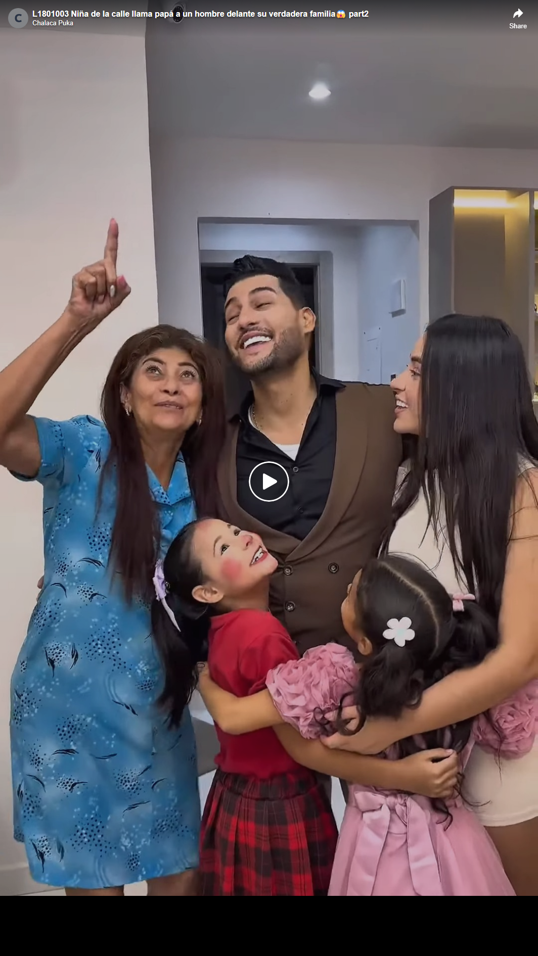 L1801003 Niña de la calle llama papá a un hombre delante su verdadera familia😱 part2